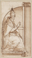 K 079b
<br/>
Grafmonument voor paus Pius V (ontwerp?)
<br/>
<em>Anoniem It (16de eeuw)</em>